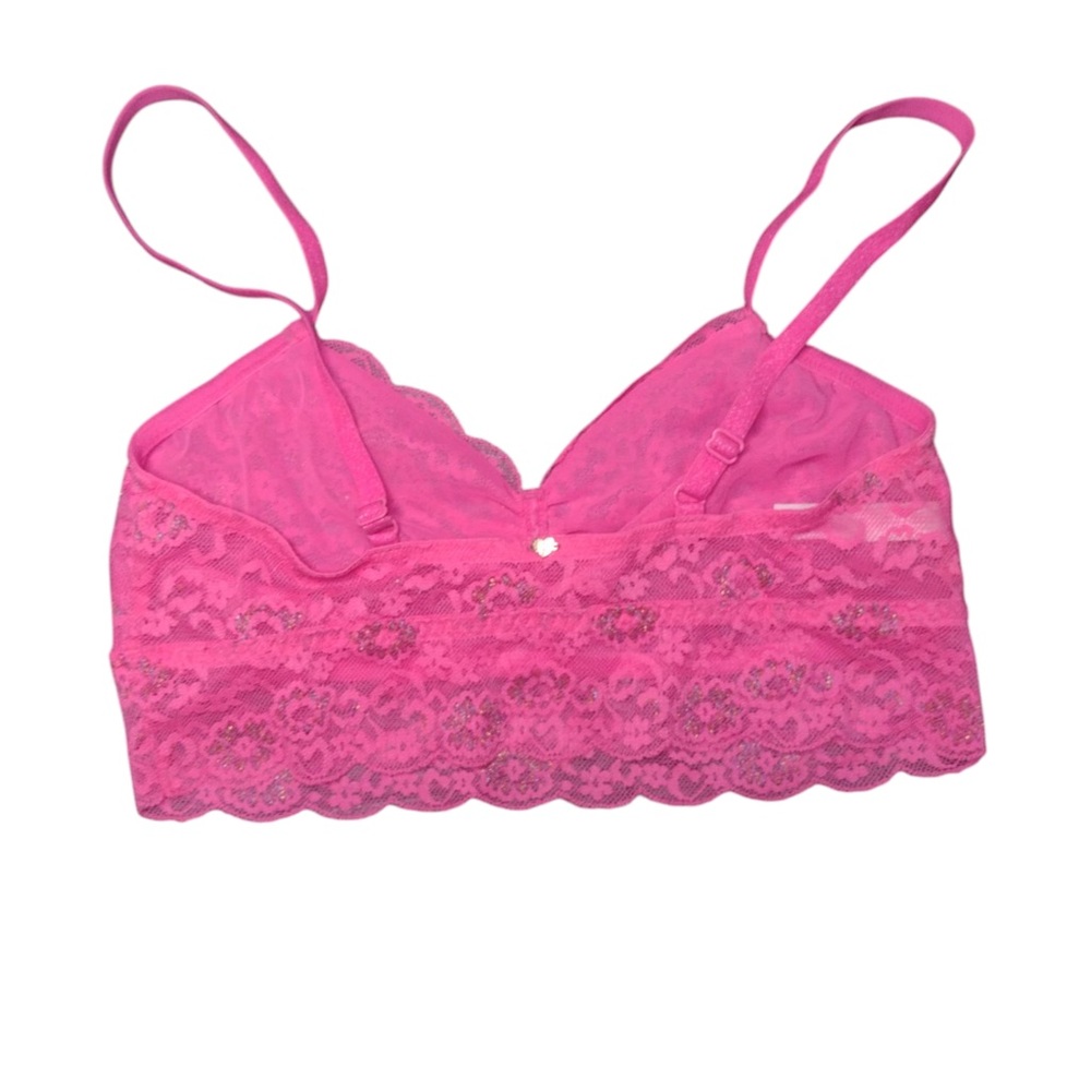 Sky* Victoria’s Secret PINK Hot Pink Bralette Sz Medium - Picture 2 of 3